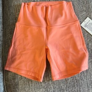 Peachy keen lulu align biker short. Never worn